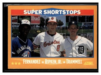 1988 Score #651 Super Shortstops ernandez / Cal Ripken, Jr. / Alan Trammell