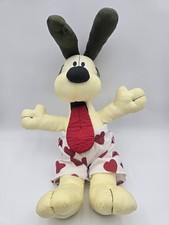 RARE Vintage Odie Nylon Plush Dog Pillow 1987 Garfield Plush Creations 18" Boxer