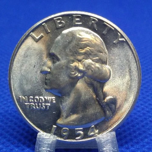 1954 S Washington Quarter BU Uncirculated Mint State 90% Silver 25c US Coin