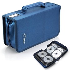CCidea CD Case DVD Storage Holder, 128 Capacity Cases 128capacity, Blue