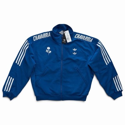 Sz L - adidas x Willy Chavarria Knit Track Jacket Dark Marine JV8991 (Brand New)