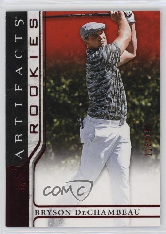 2021 Upper Deck Artifacts Rookies Red /199 Bryson DeChambeau #62 Rookie RC 07te