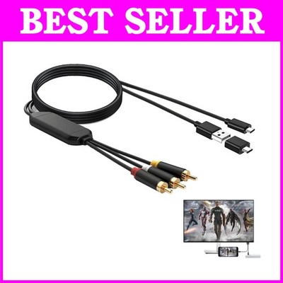 RCA Screen Mirroring Adapter with Charging Flexibility