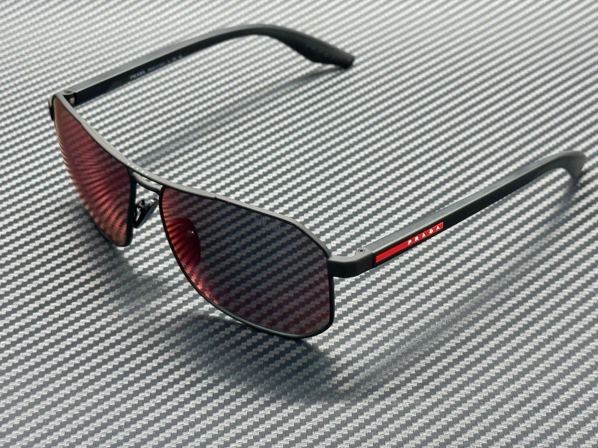 PRADA プラダ セーラー ブローチ レッド ベークライト SP 2005 Prada Linea Rossa SPS 05Z DG008F Sunglasses - US