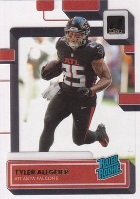 2022 Panini Clearly Donruss NFL No. 97 Tyler Allgeier Rated Rookie