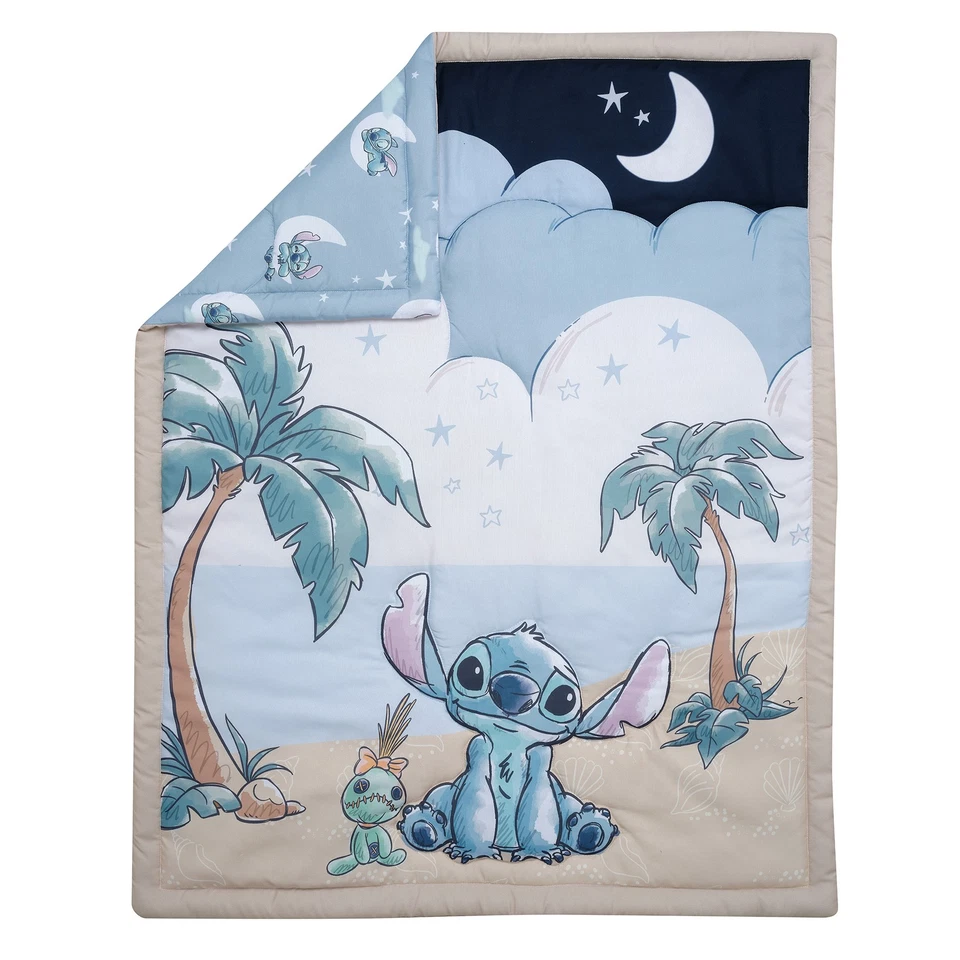 Bedtime Originals Disney Baby Stitch 3-Piece Blue Nursery Crib Bedding Set - Image 3 of 4