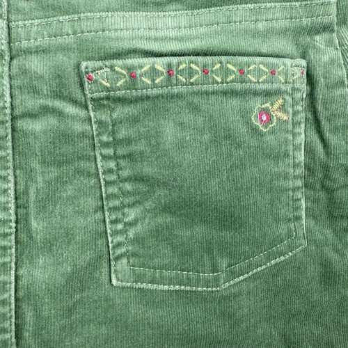 Oshkosh Corduroy Skort Skirt Green Vintage Embroidered Size 5 - Picture 7 of 7