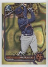 2022 Bowman Draft Chrome Yellow Lava Refractor 17/75 Simon Juan #BDC-52 0xz8