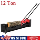 12Ton Manual Hydraulic Horizontal Log Splitter Steel Fire Wood Splitting Machine