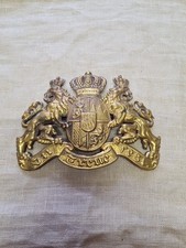 Plaque de casque BAVAROIS a pointe de la garde en laiton en reproduction (2)