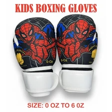 Kids PU Leather Boxing Gloves 4oz 6oz 8oz Training Sparring Gloves for Boys Girl