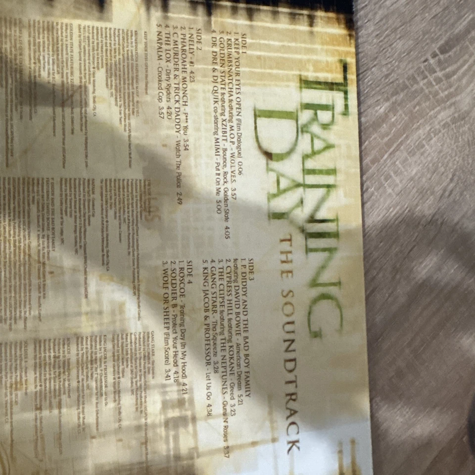 [Rare NM US ORG Vinyl] Training Day - Soundtrack LP / Gang Starr Dr. Dre Dj Quik Foto 2 de 4