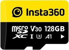 Insta360 128GB microSDXC Memory Card, V30, A1, UHS-I, 90 MB/s 128GB, Yellow