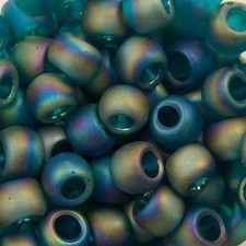 6/0 TOHO ROUND Transparent Rainbow Frosted Teal Seed Bead 8g 