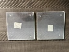 Tabla de cortar cuadrada de vidrio 2 PK pequeña 8x8 pies de goma templada texturizada transparente