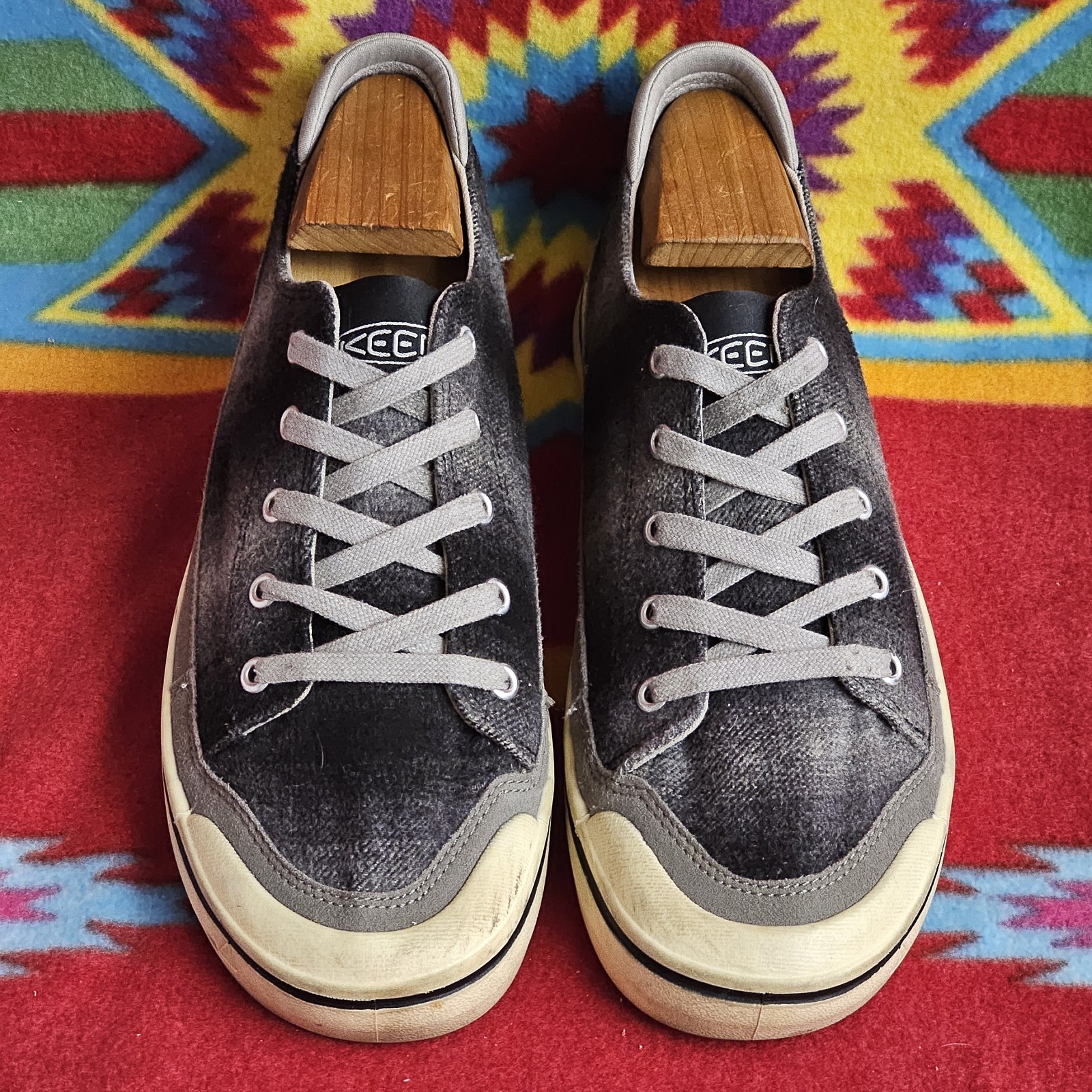 Scarpe sneakers donna Keen Elsa VI taglia 10 lana quadri flanella stringate 1023792