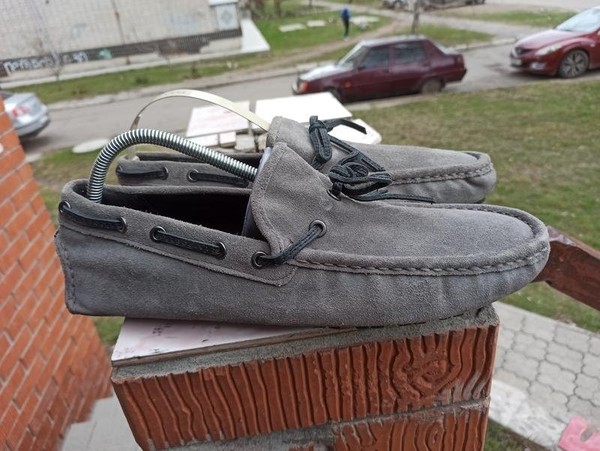 Men Coach Heels Navy Suede 47