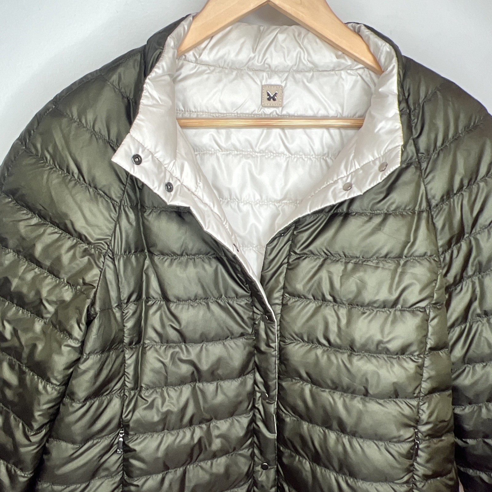 Weekend Max Mara Reversible Down Jacket Olive/Ivo… - image 14