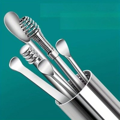 Portable Hygienic Precise Comfortable Washable 6-Piece Portable Ear Cleaning Kit