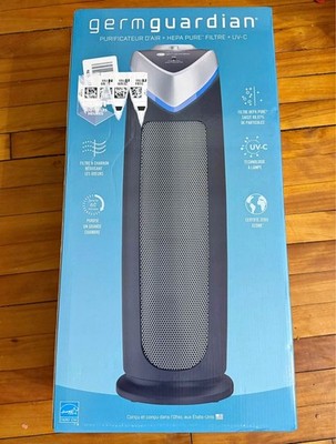 GermGuardian AC4825E Tower Air Purifier True HEPA UV-C Charcoal Quiet 153 sq ft