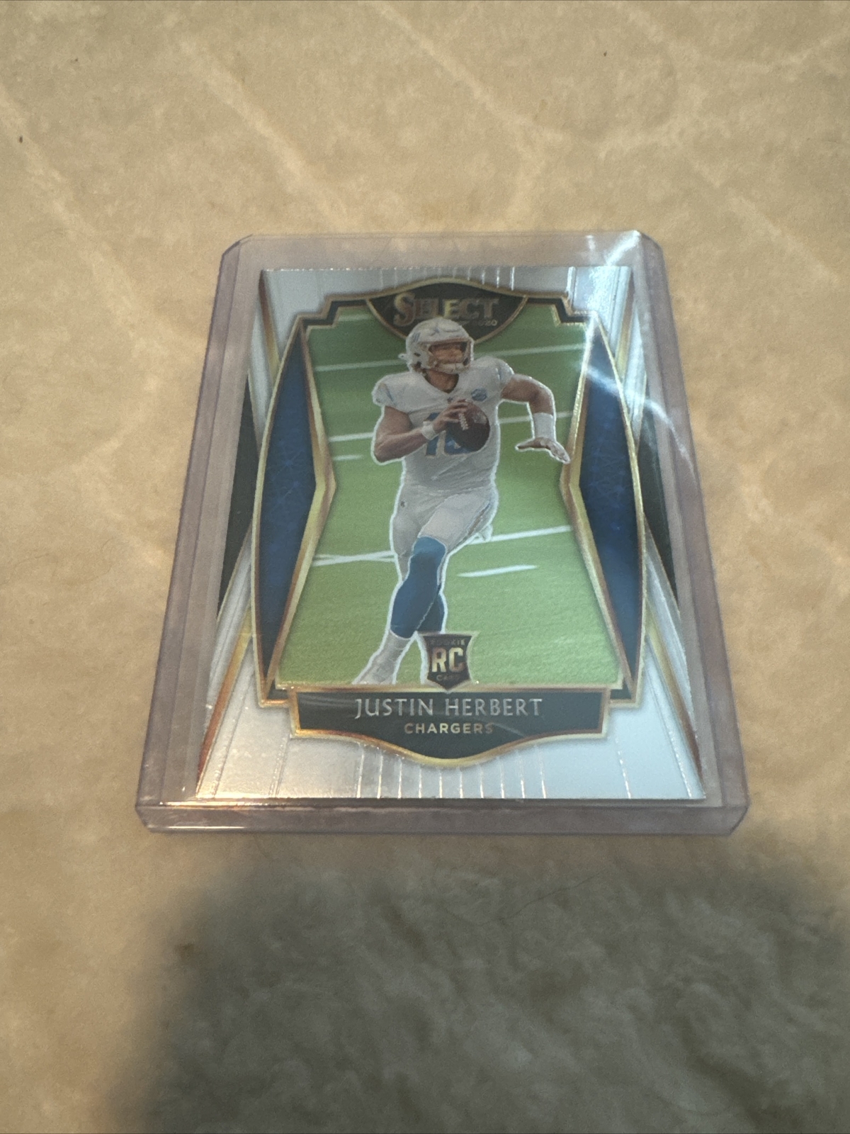 2020 Select Justin Herbert Premier Level Silver Rookie RC #144 Chargers
