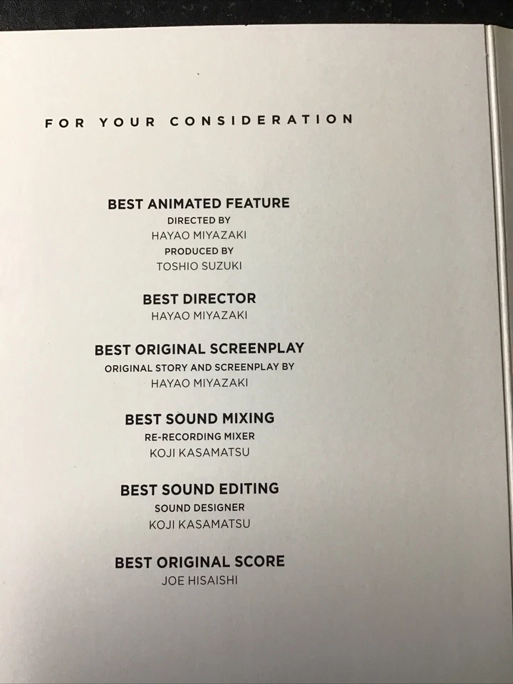 THE WIND RISES Hayao Miyazaki’s FYC DVD Foto 3 de 3