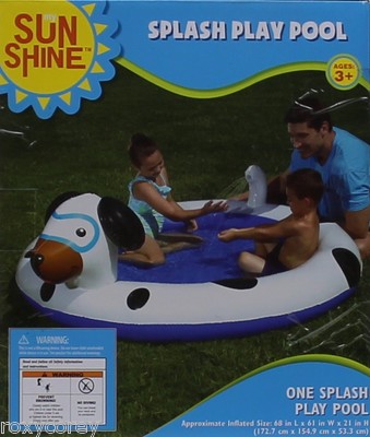Sun Shine Puppy Dog Splash Play Pool 68x61x21 Ages 3 + NIB
