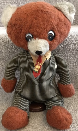 Vintage Commonwealth Toy Co. sprechender Executive Teddybär mit Etikett - Bild 10 von 10