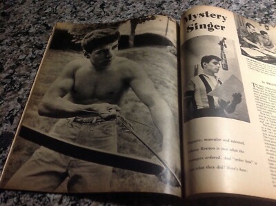 1959 Dean Fredericks STEVE CANYON,Hugh O'Brian,SHIRTLESS teen Johnny Restivo