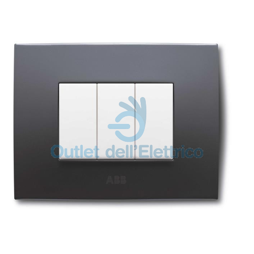 ABB CHIARA PLACCA 4 MODULI COLORE VULCANO 2CSK0404CH