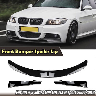 Front Spoiler Lip Cover For BMW 3 Series E90 E91 LCI M Sport 325i 335i 2009-2012