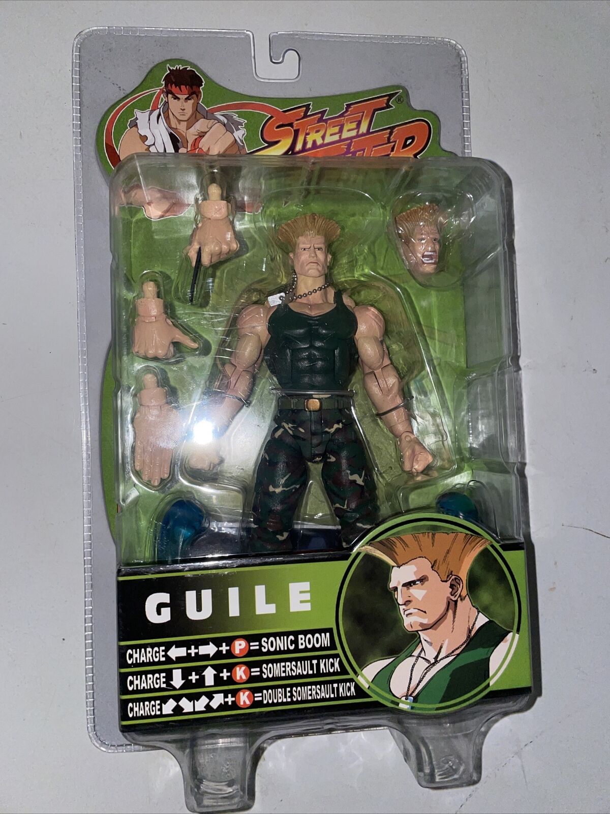 Street Fighter Guile Angel Toys Verde