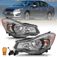 For 2012 2013 2014 2015 Subaru Impreza XV Crosstrek Chrome Headlights Assembly