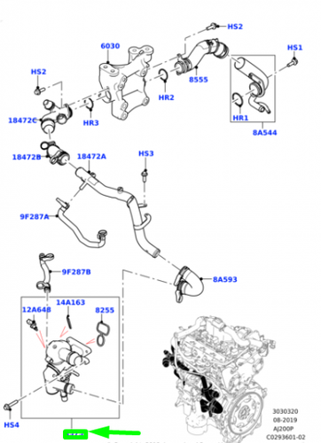 LAND ROVER DISCOVERY SPORT L550 Thermostat LR115275 NEW GENUINE - Afbeelding 8 van 8