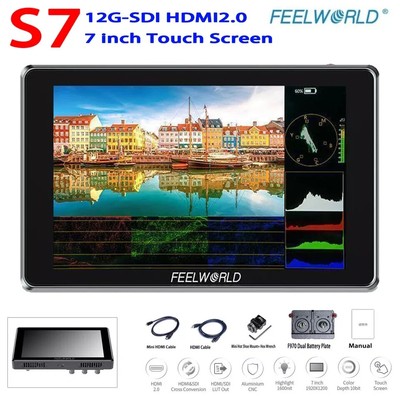FEELWORLD S7 12G-SDI HDMI2.0 Camera Field Monitor 7 inch 4K HDMI Touch Screen