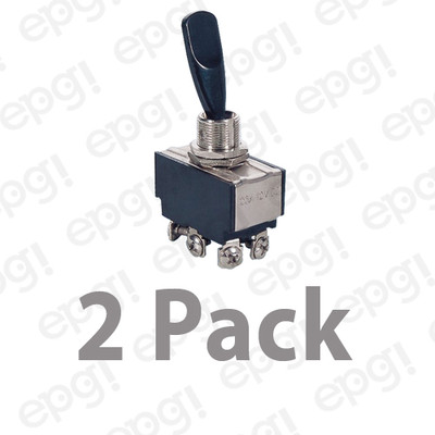2 PACK - DPDT C/OFF ON/OFF/ON HD BATHANDLE TOGGLE SWITCH 15A-125V # 66-1824-2PK