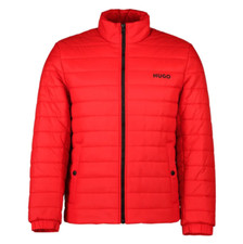 Image of HUGO Jacket Mens Red Full Zip With Logo - Benti2221 Size XXL