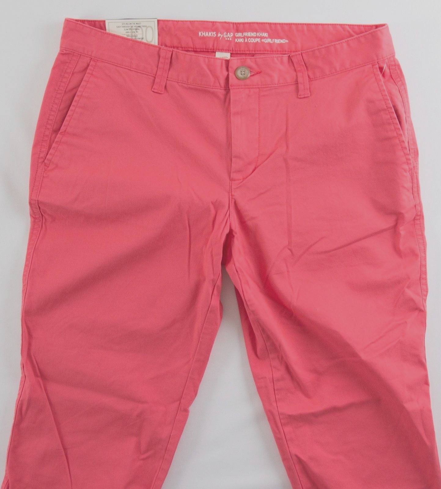 NWT Womens GAP Girlfriend Khaki Pants Paradise Pink 409839 (T55) eBay