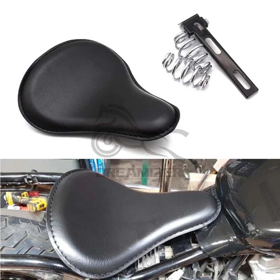 Kit de montaje de soporte de resorte de 3"" para asiento individual de motocicleta grande ancho para Harley Chopper Foto 2 de 4