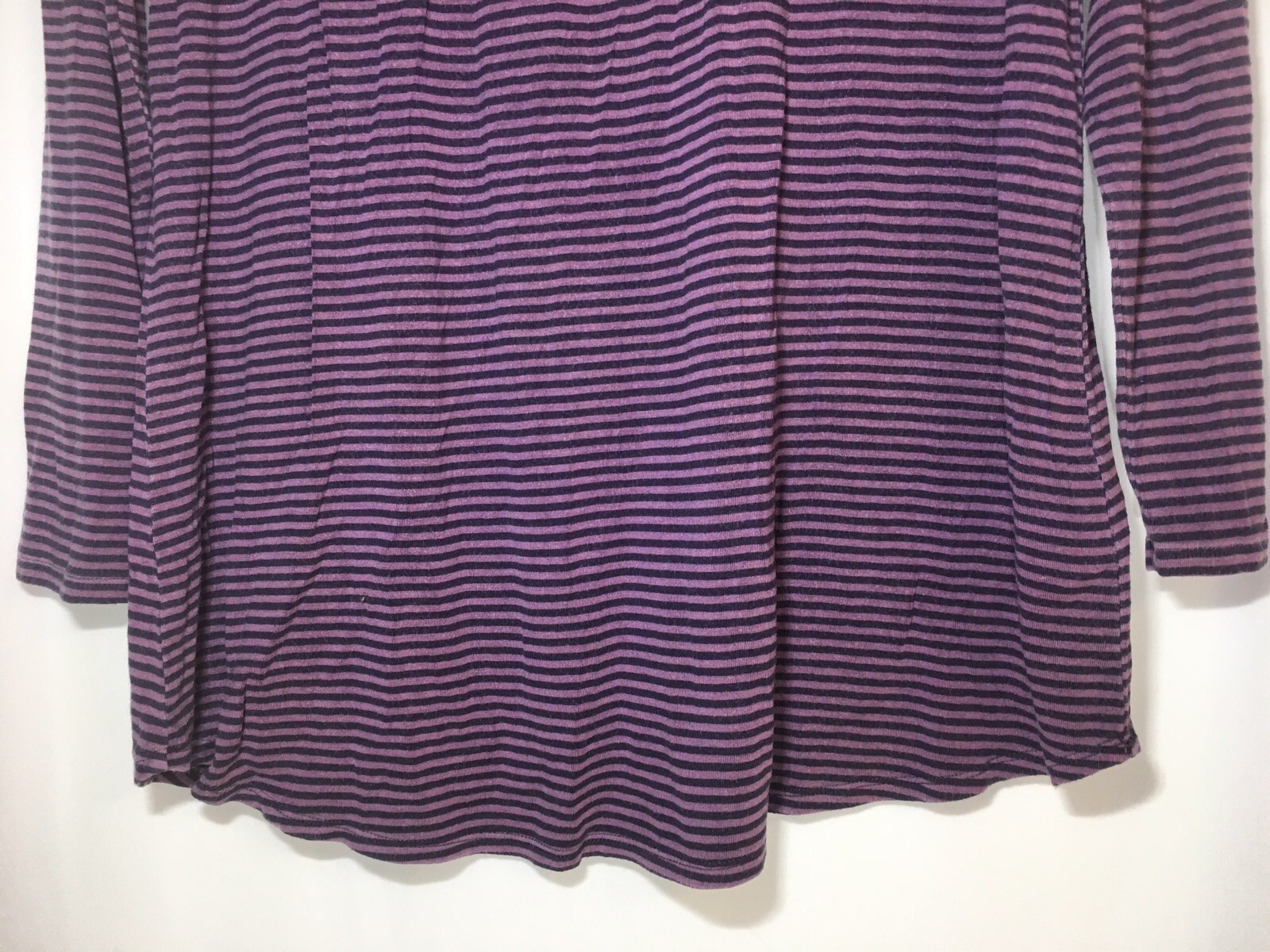 Womens Soft Surroundings Basic Purple Striped Tun… - image 6