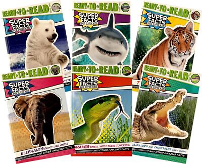 New AMAZING ANIMALS ON THE GO Super Facts Ready to Read Boxed Set of 6 Level 2