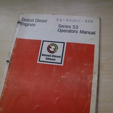 Allison Detroit Diesel Series 53 Engine Operator Maintenance Tune-up Manual Book