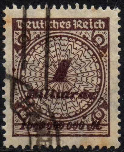 GERMANY 1923 - Used 1 billion Mk Inflation Perf. 14 2nd Issue #DR2