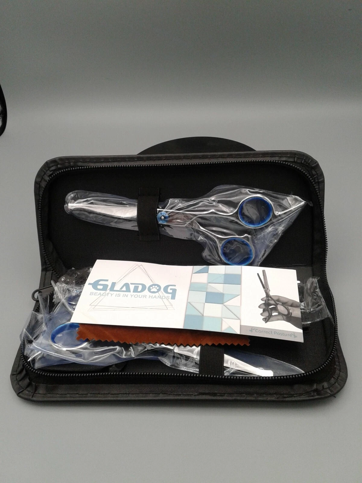 GLADOG Professional 5 in 1 Dog Grooming Scissors Set with Safety Round Tips S...