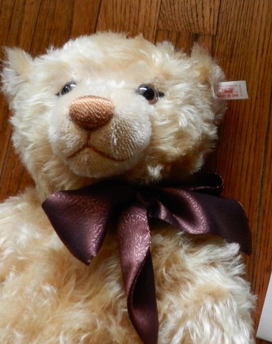 Vtg STEIFF 15" Teddy Bear Blonde 43 Millenium Mohair Growler COA Ltd Ed #822 - Picture 4 of 6
