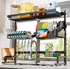 Plate drying rack on the sink (expandable in height and length)