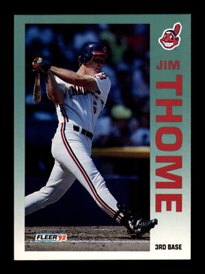 メジャーリーガー Jim Thome バット付きカード 1992 Fleer #125 Jim Thome Cleveland Indians | eBay