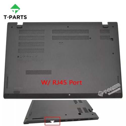 5CB0Z69221 For Lenovo Thinkpad L15 Gen 2 Lower Bottom Case Base Cover RJ45 Port