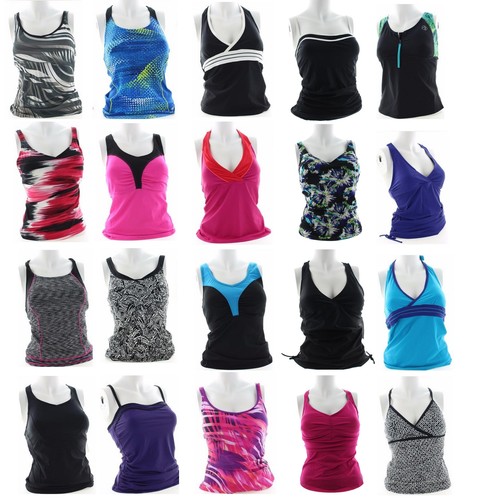 Speedo Tankini Swimsuit Top Women's Quick Dry Full Coverage Swim Top eBay