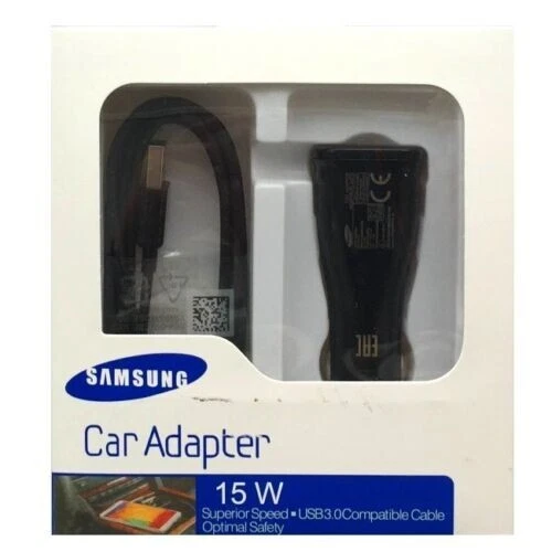 Samsung 15W USB Auto Quick Charger + Micro USB 3.0 Cable Black New - Image 3 of 4